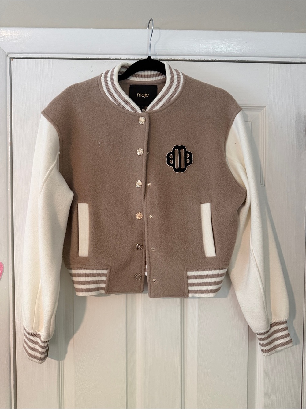Maje Wool Bomber Jacket